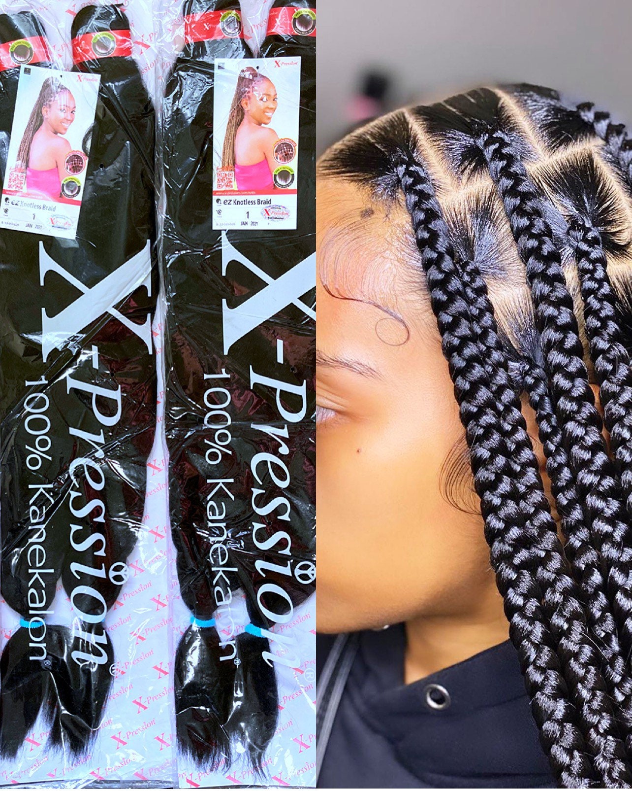 62 2bundles Prestretched Xpression jumbo knotless braid Etsy 62 2bundles Prestretched Xpression jumbo knotless braid Etsy