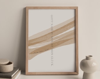 Christian Poster - Bible Verse Poster German - Psalm 73:28 - Christian Decoration