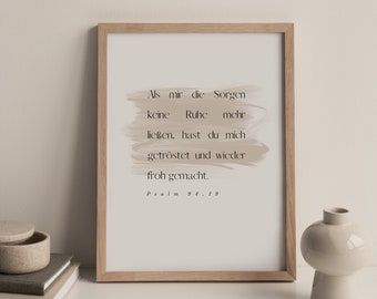 Christian Poster Simple Beige - Bible Verse Poster modern minimalist
