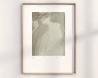 Christian poster "Selah" - minimalist, simple, modern