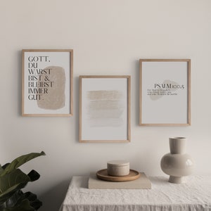 3er Set Christliche Poster Bibelvers Poster Set Neutral Bild 1