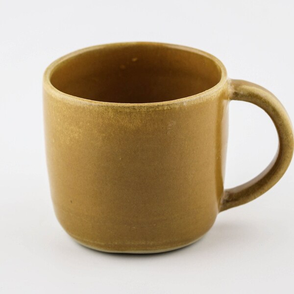 Handmade Ceramic Mug 350ml Yellow, Tea Cup, Tea Mug, Coffee Mug, Pottery, Wheel Thrown Mug, Handmade Glaze