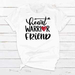 Heart Warrior Friend Short Sleeve Shirt | Women&#39;s Men&#39;s Apparel | Transplant Awareness | Organ Donation | Congenital Disease CHD | Childrens