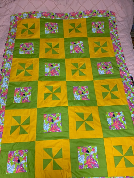 Gift Quilt 43x61 about - Whimsical Tula Pink’s Deja Vu Tabby Road