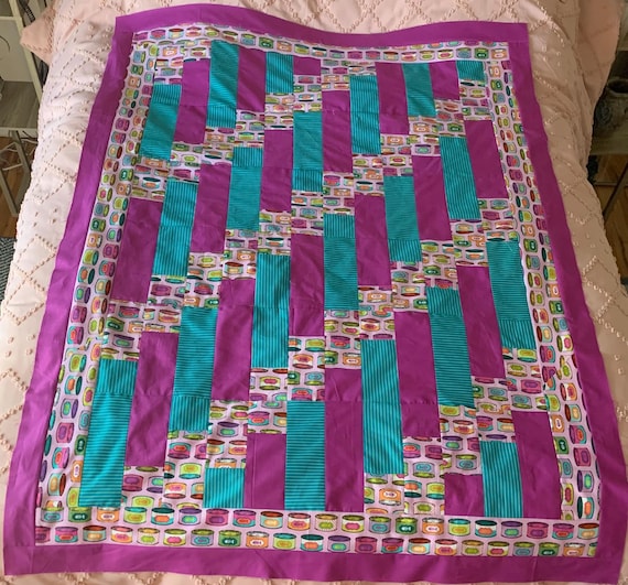 Gift Quilt 43x61 about - Whimsical Tula Pink’s Deja Vu Tabby Road