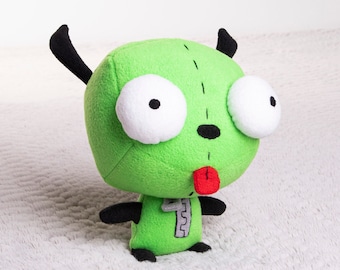 GIR Plush inspired by Invader Zim, Handmade soft toy, 9"