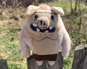 Pig Don't Starve handmade plush toy, Game Pig soft doll, Custom toys (Unofficial)