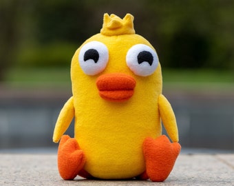 Ducky Momo Plush Duck Doll Handmade Duck Soft Toy, Made To Order, 10"