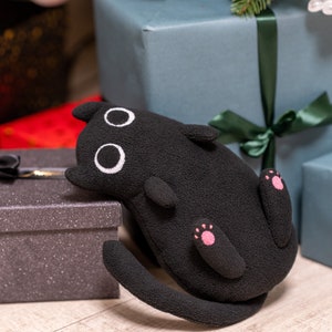 Black Cat Plush, Custom Cat Toys 8 inches - Made to order