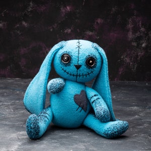 Creepy Bunny plush, Easter Bunny plush, Cute Bunny plush toy, Rabbit soft doll, Scary stuffed animal, Voodoo monster doll