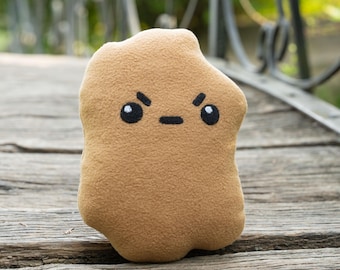 Angry Chicken Nugget Plush - Handmade Nugget Soft Toy - Made to Order