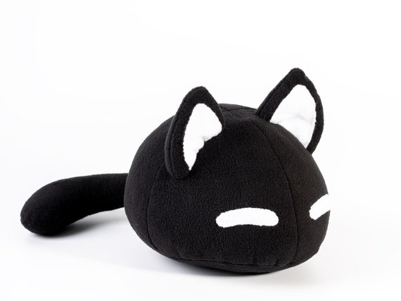 Mewo Omori Plush Black Cat Soft Toy Handmade Cat Doll Made 