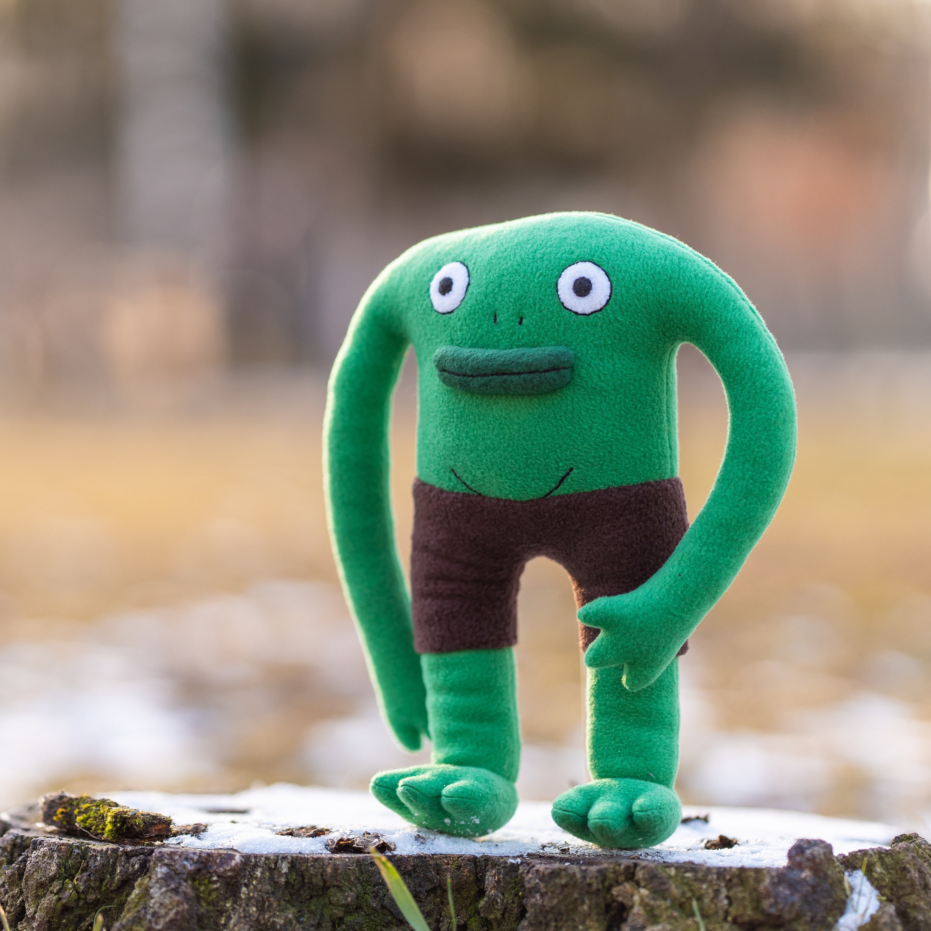 Mr Frog Plush Toys Inspired by Smiling Friends Plush Handmade Soft