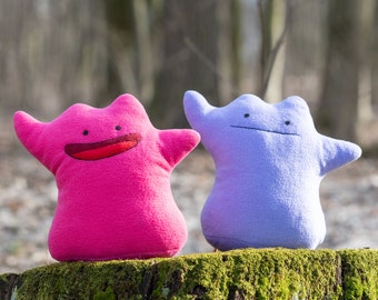 Ditto plush, handmade Ditto soft toy, Blob plush, made to order 8.6 in