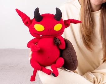 Imp Demon plush Handmade soft toy 11.8 in Christmas gifts