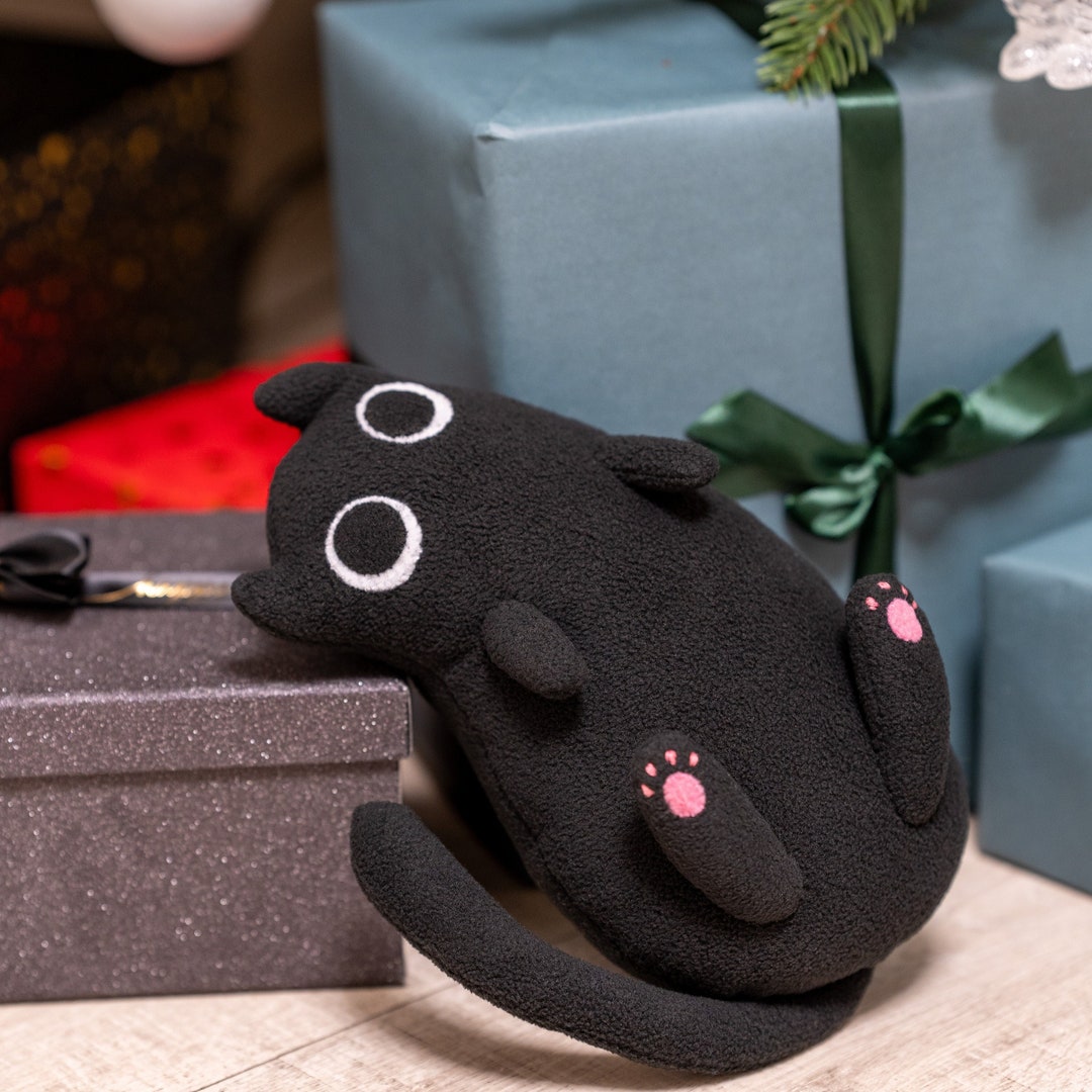 Black Cat Plush, Custom Cat Toys 8 Inches Made to Order Etsy