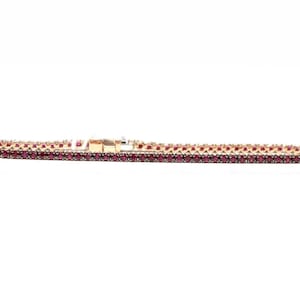 18K Solid Gold Natural Ruby bracelet, July birthstone, gift for her, mother day gift, Wedding gift. Birthday gift, Ruby Tennis bracelet.