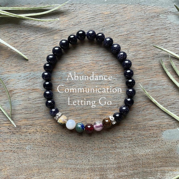 Genuine Capricorn Zodiac Healing Crystal Astrology Gemstone Bracelet, Abundance, Communication, Letting Go,