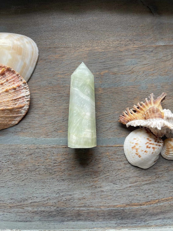 Genuine Caribbean Calcite Healing Crystal Gemstone Point, Tower, Obelisk, Third Eye, self-awareness, tranquility, intuition, protection,