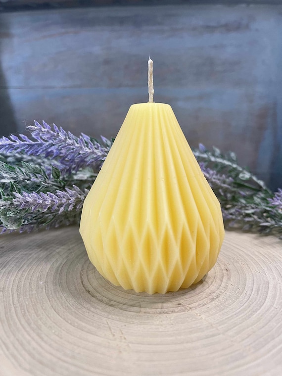 Pure Alberta Beeswax Lantern Candle - The Sprouting Spirit, Hand poured,
