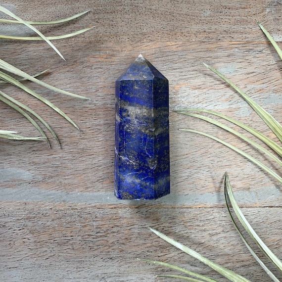 Genuine Lapis Lazuli Healing Crystal Gemstone Point, Tower, Obelisk, Healing Stone, Sagittarius, Protection,  Relief, Throat Chakra,