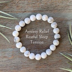 Howlite Healing Crystal Bracelet: Handmade Gemstone Jewelry for Gemini