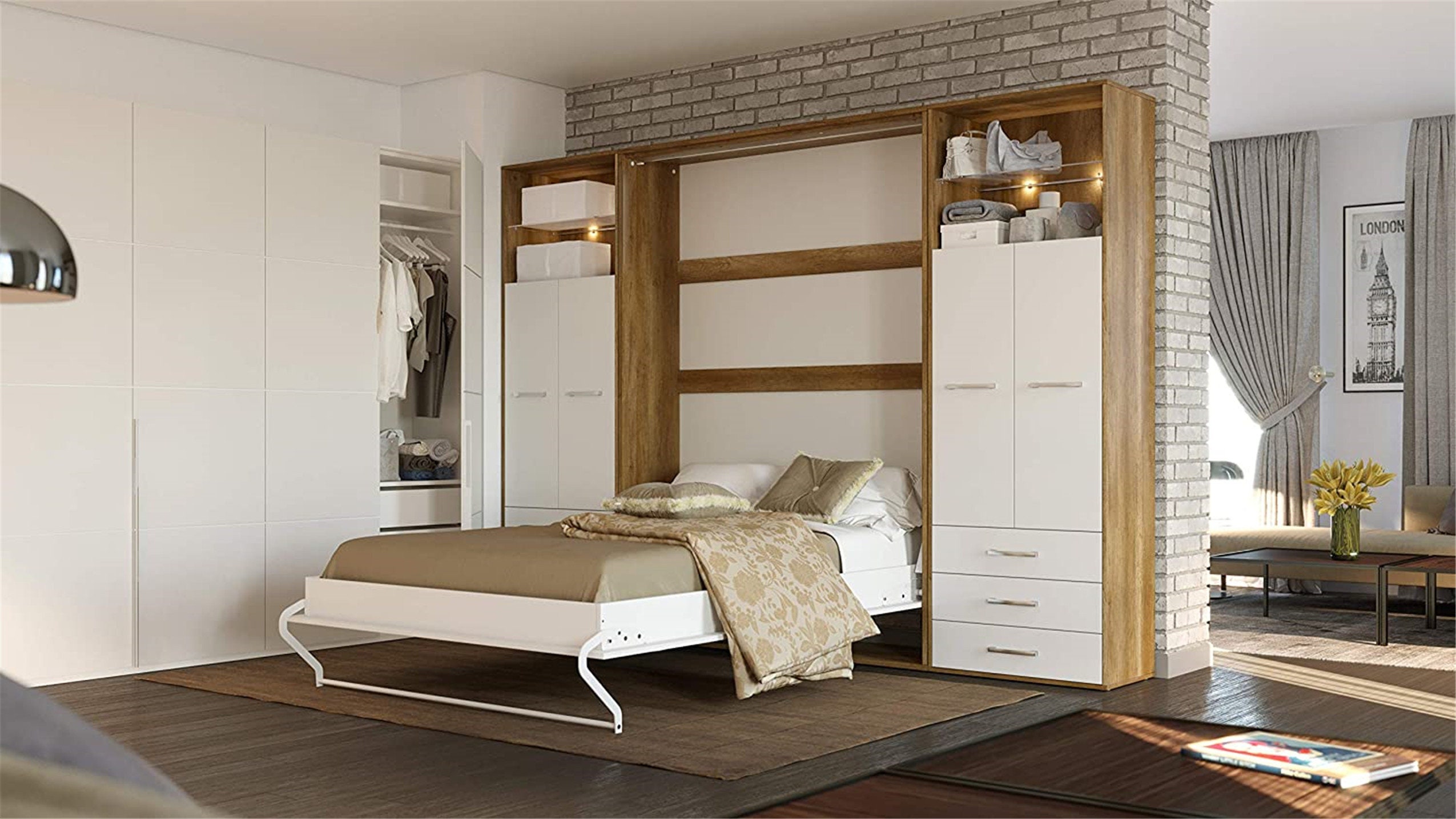 Murphy Bed Vertical Wall Bed European King Size with 2 Etsy