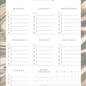 Planner / Monthly Planner / Weekly Planner / To do list / Organizer /