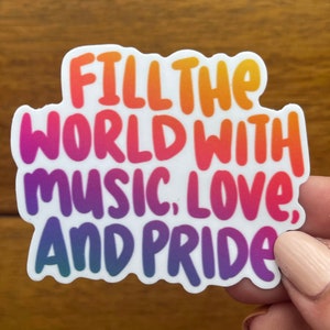 Music Love and Pride | Broadway Musical Handlettered Vinyl Sticker