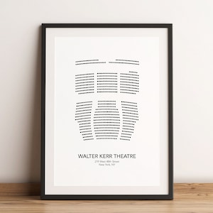 Walter Kerr Theater Broadway Sitzplan Karte Kunstdruck Poster
