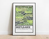Beetlejuice Broadway Musical Handlettered Color Swatch Art Print Poster