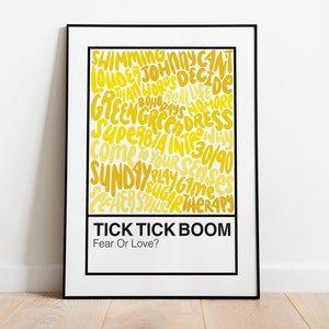 Tick Tick Boom Broadway Musical Farbmuster Art Print Poster