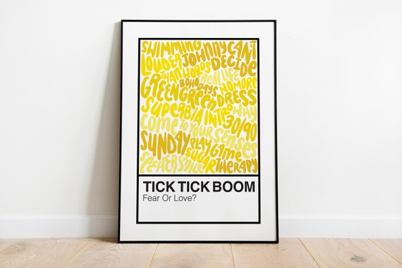 Tick Tick Boom Broadway Musical Handlettered Color Swatch Art Print Poster  - Etsy