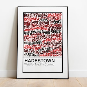 Hadestown Broadway Musical Handlettered Color Swatch Art Print Poster