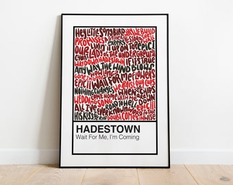 Hadestown Broadway Musical Handlettered Color Swatch Art Print Poster