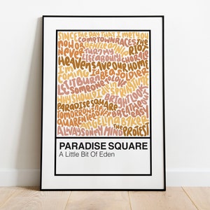 Paradise Square Broadway Musical Handlettered Color Swatch Art Print Poster