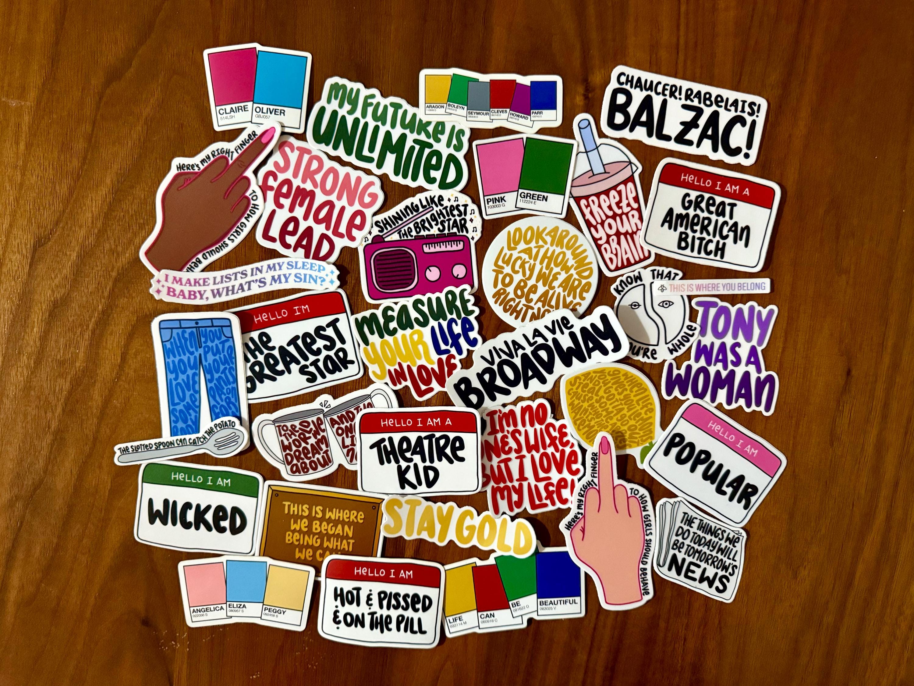 Broadway Musical Sticker Mystery Pack (5 Pack) | Holiday Christmas ...