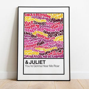 And Juliet Broadway Musical Handlettered Color Swatch Art Print Poster