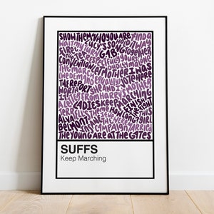 Suffs Broadway Musical Handlettered Color Swatch Art Print Poster