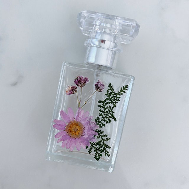 30ml perfume bottle with real dried flower design Etsy