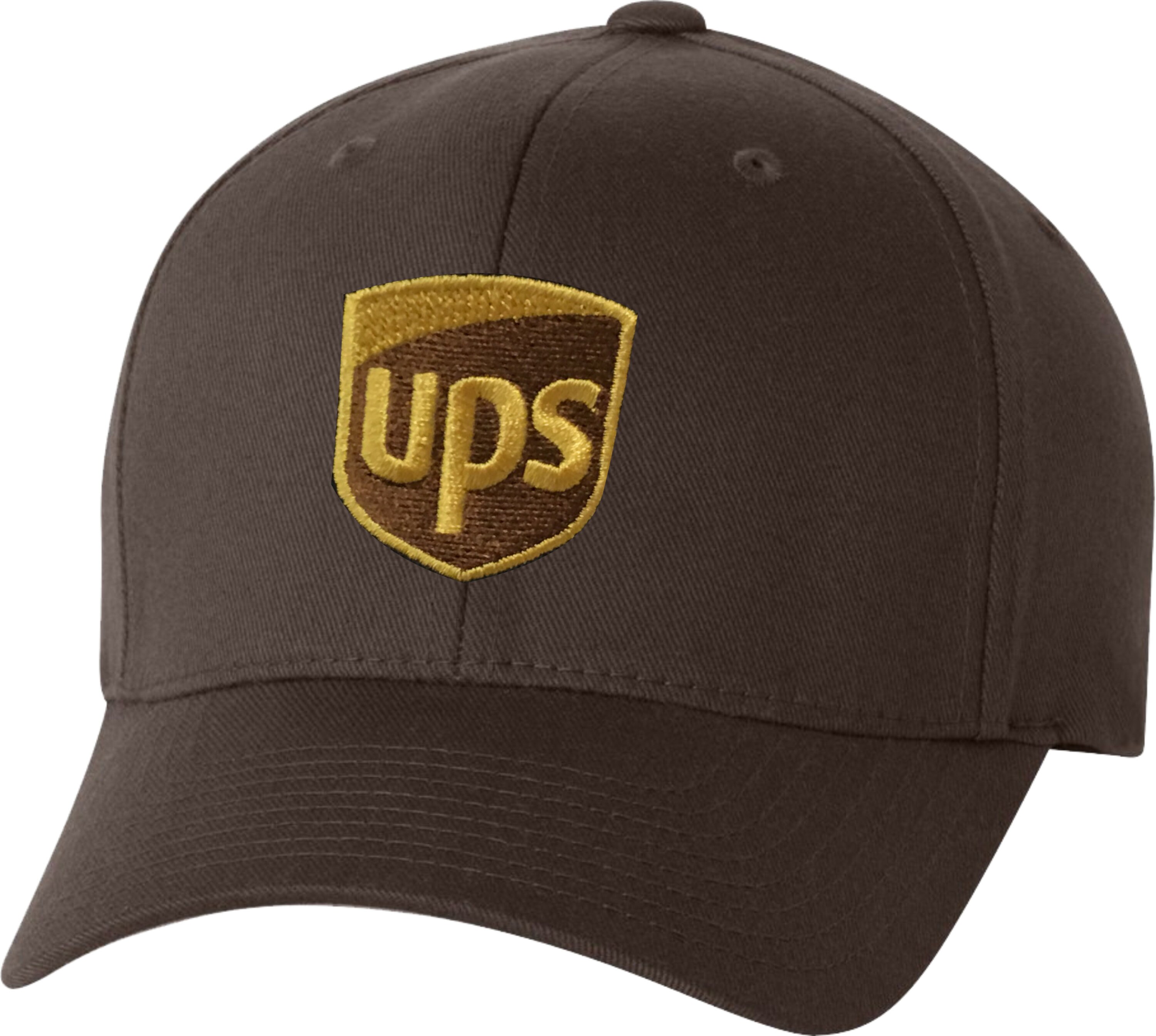 Custom UPS Hats Caps Flex Fit 210 Flat 
