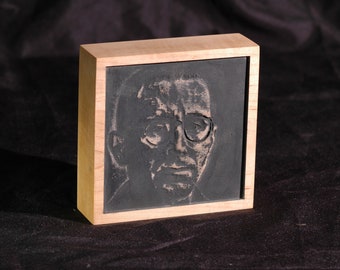 Bertolt Brecht Engraved in Maple