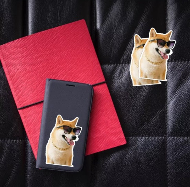 Personalized Dog Stickers Dog Face Sticker Custom Your Pet Etsy