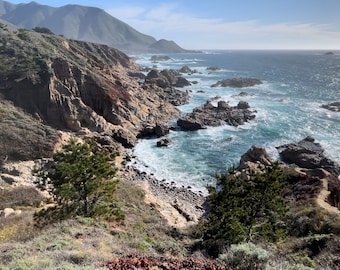 California Big Sur Coastline Ridge Waves 45 second Video