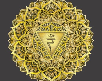 Solar Plexus (3rd) Layered Chakra Mandala - Manipura