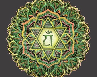 Heart (4th) Layered Chakra Mandala - Anahata