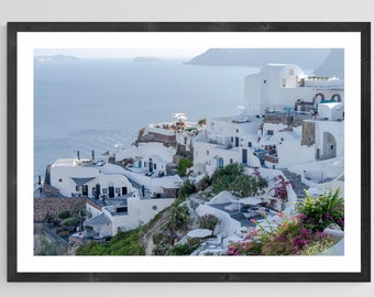 Santorini Seascape Photography Print: Greek Island Wall Art