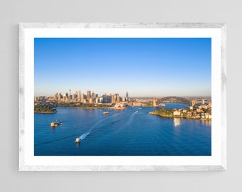Sydney Harbour Aerial Print: Opera House, Harbour Bridge, Australia