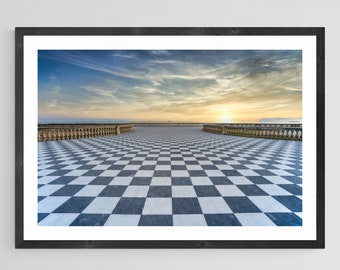 Tuscany Sunset Print: Terrazza Mascagni, Livorno, Italy