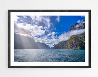 Milford Sound Photography Print: New Zealand Landscape Wall Art